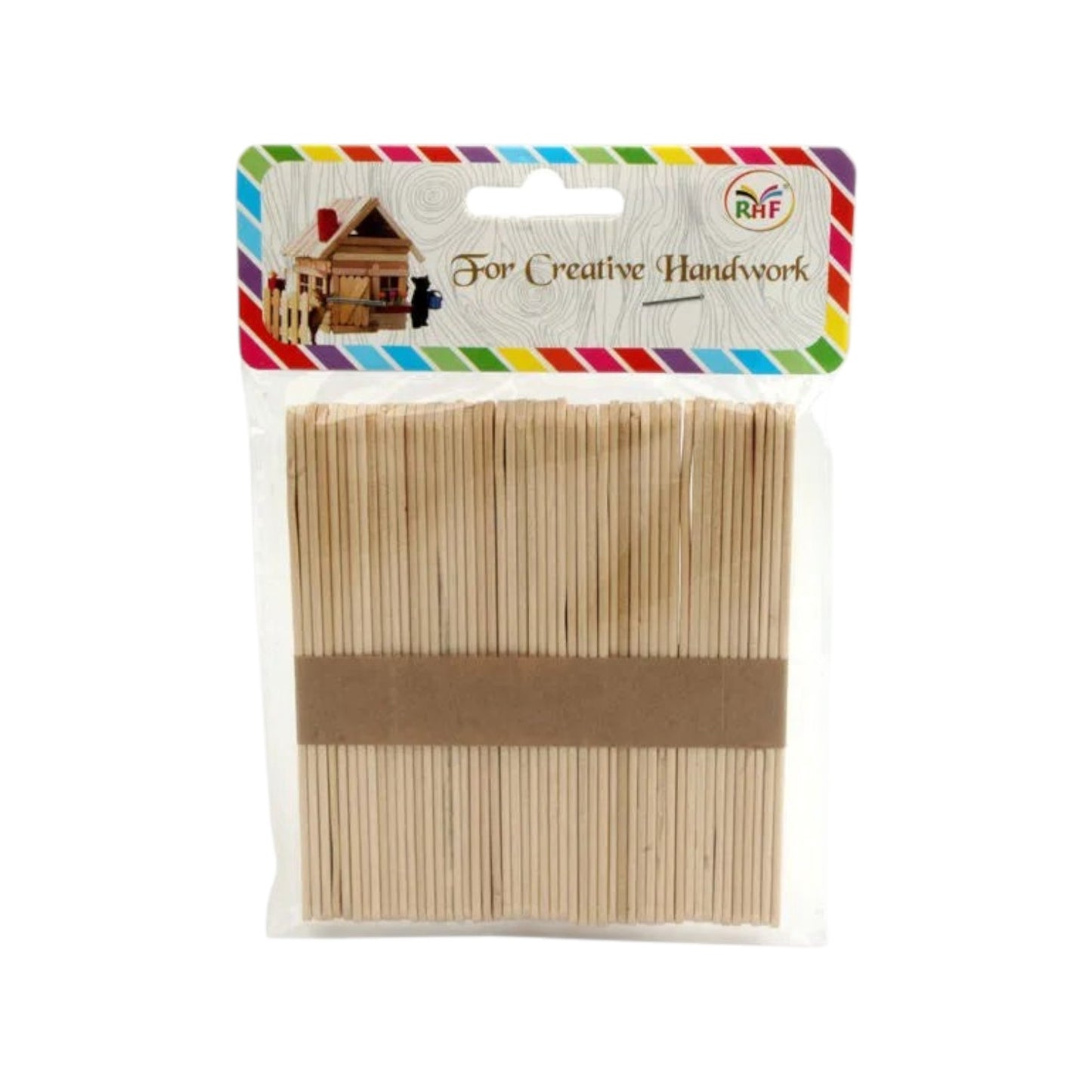 Wide wooden sticks 11.5 × 0.9 cm, 2 mm thick, pack of 50 pieces – Model MB-1001