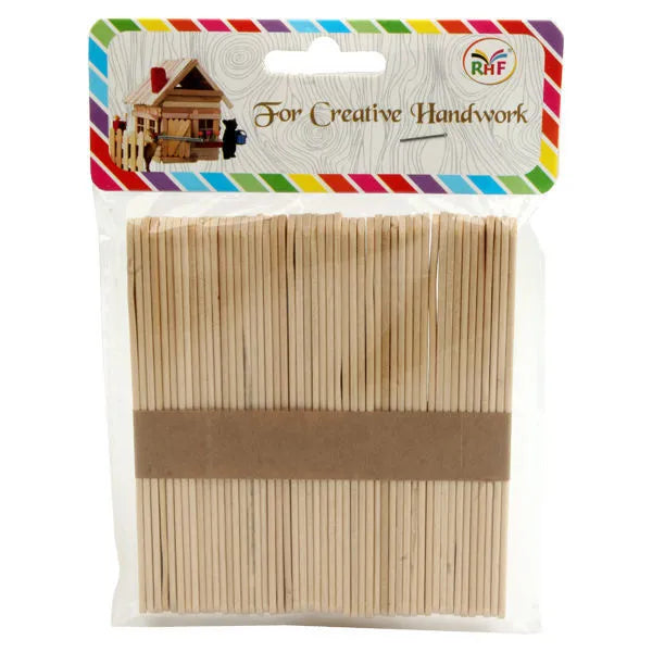 Wide wooden sticks 11.5 × 0.9 cm, 2 mm thick, pack of 50 pieces – Model MB-1001