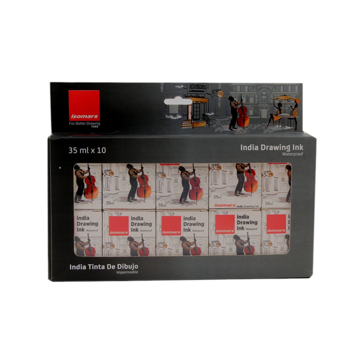 Set ink Water Resistant 10 Color 35ml Isomars