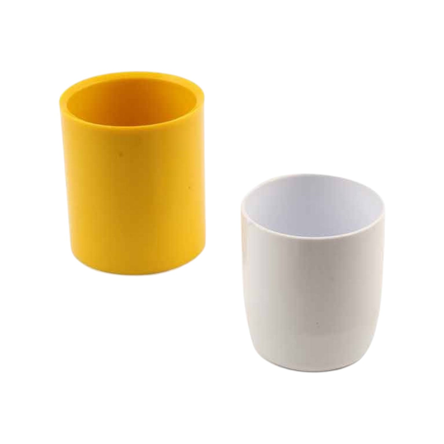 Round Plastic Pen Holder Cup, yellow - Ark 6663