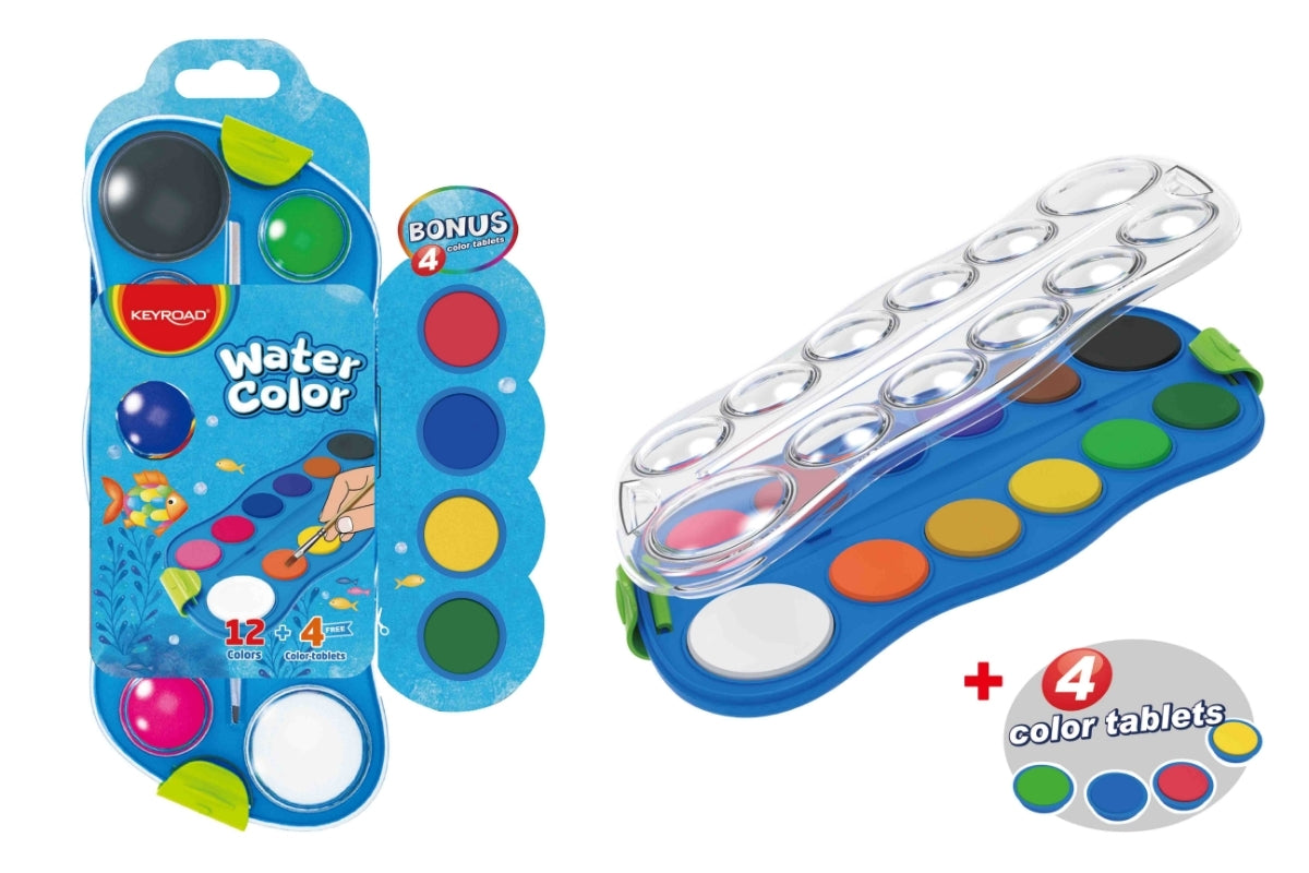 Palette Water color 12 Colors + 4 colors for free Keyroad