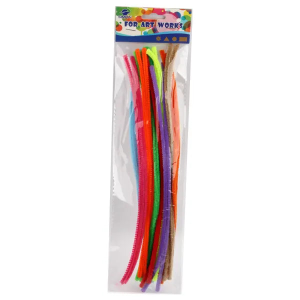 Velvet flexible wire sticks - Pack of 20 Pieces - Multi Colors