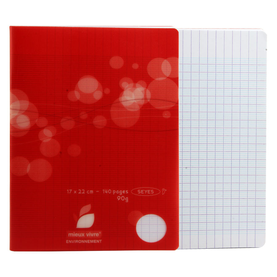Wire-bound notebook Clear pp, 70- French paper, 22 x 17cm Auchan