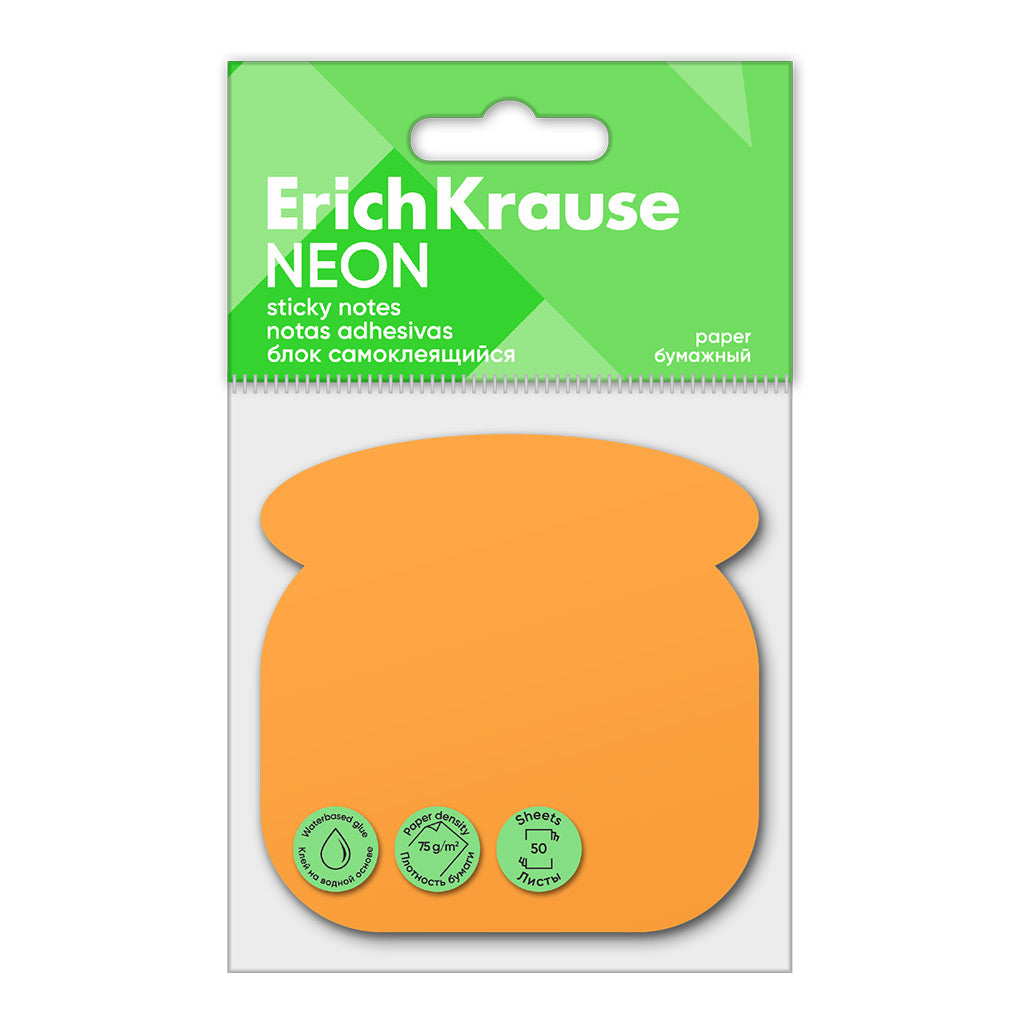 Erich Krause Sticky Notes - Neon Phone Shape 50 Sheets