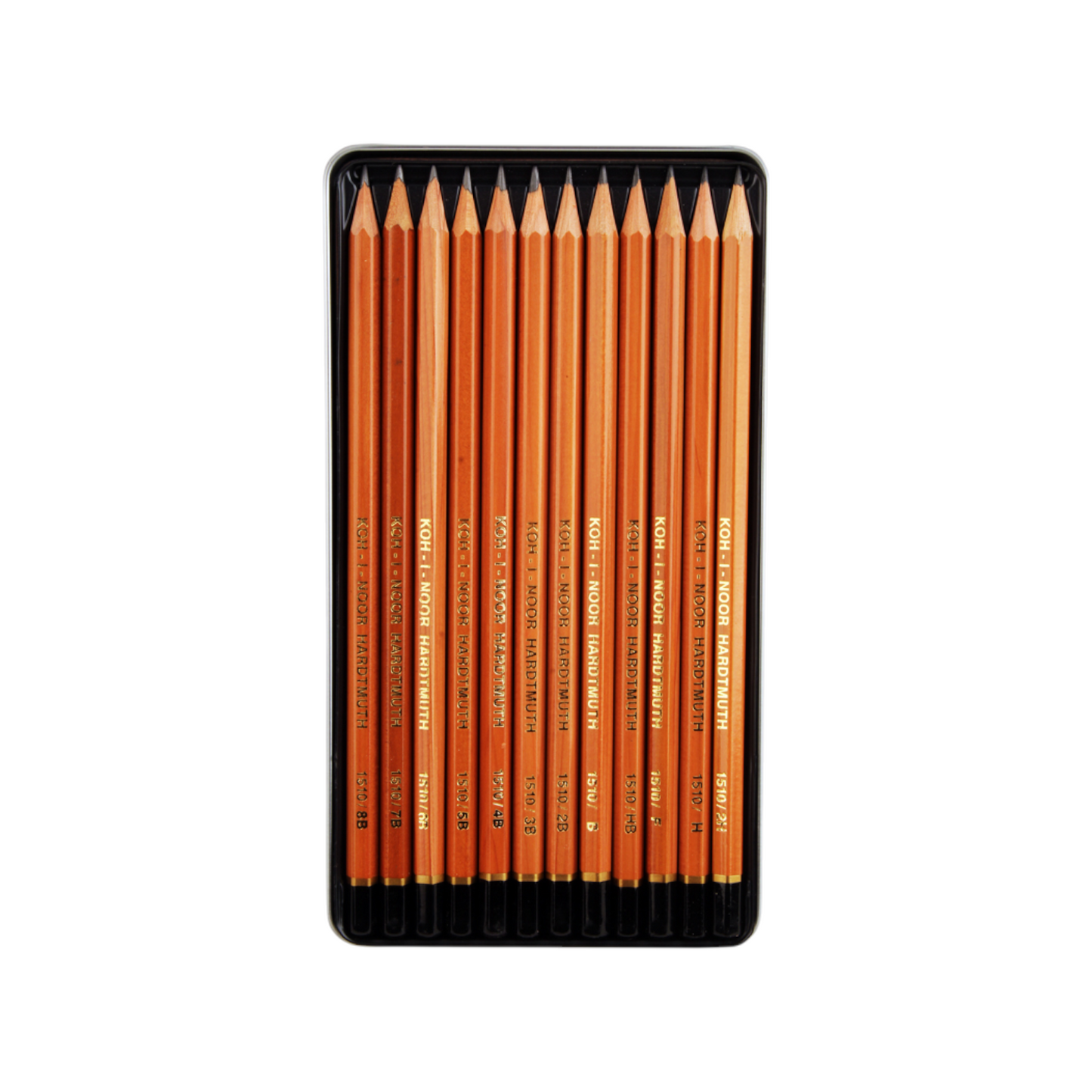 Koh-I-Noor 12-Piece Hexagonal Pencil Set - Grades 8B to 2H - Model 1512N