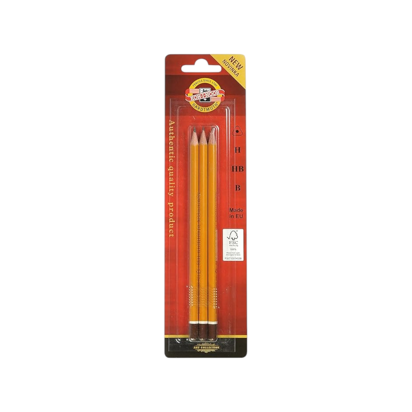 KOH-I-NOOR 1580 Mix FSC 100% Triangular Graphite Pencil (Pack of 3)