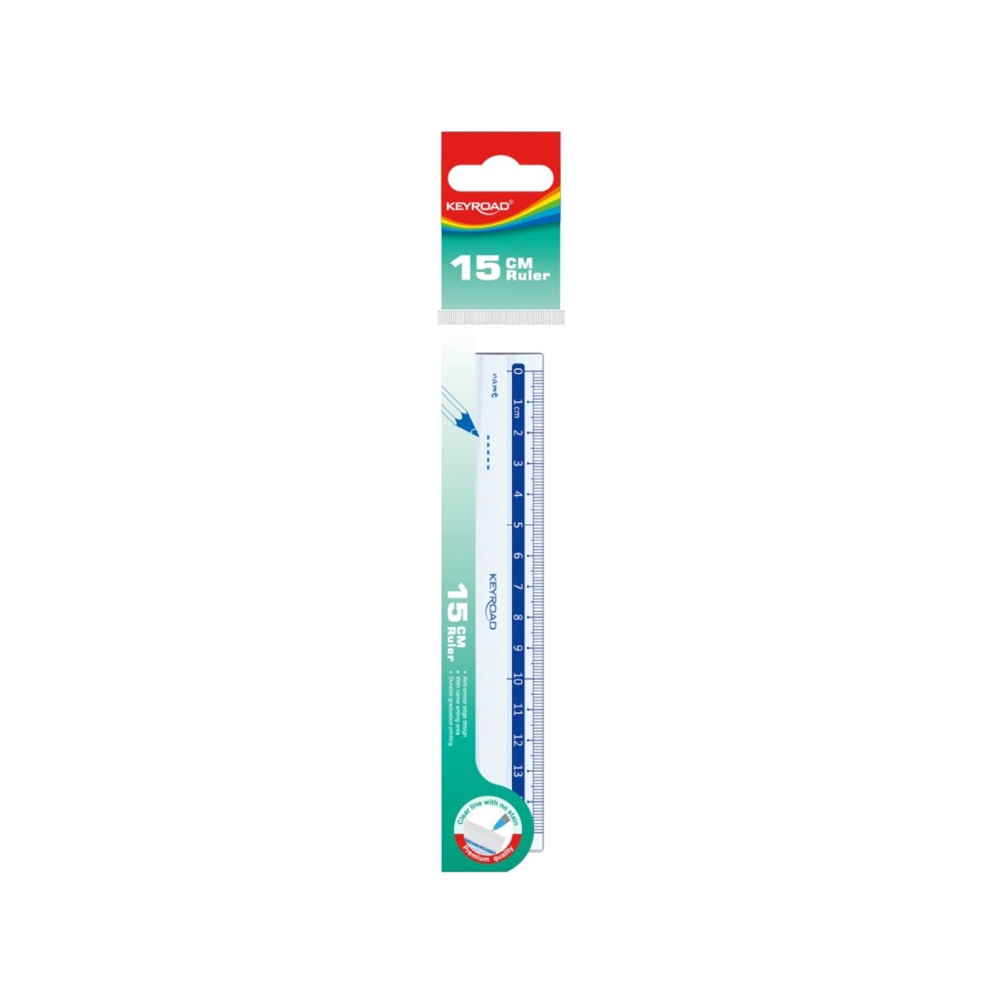 Transparent plastic ruler 15 cm – Keyroad Model KR971607