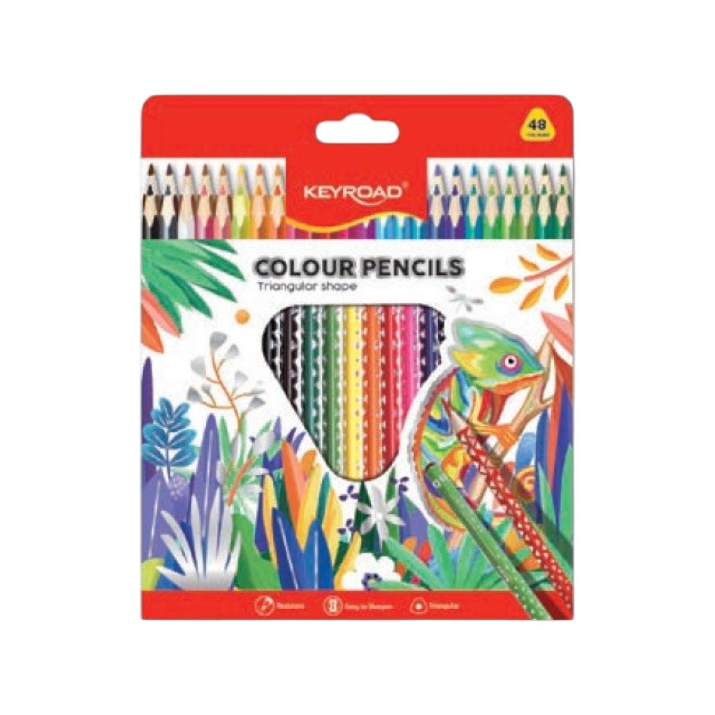 Triangular Medical Colored Pencil Set 48 Colors - Keyroad Model KR972504