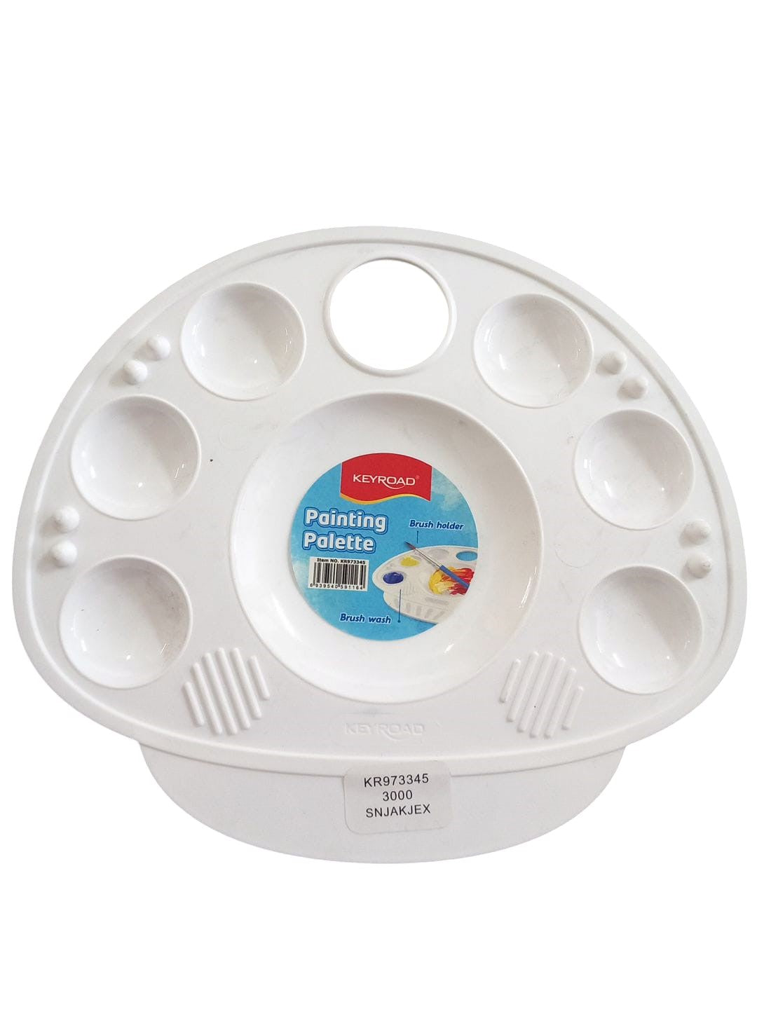 Keyroad Paint Palette, Plastic, 6 Wells, Model KR973345
