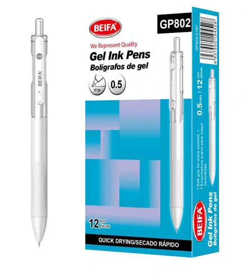 Beifa Blue Quick-Drying Gel Pen 0.5mm GP802-01B7 - 1 Pen