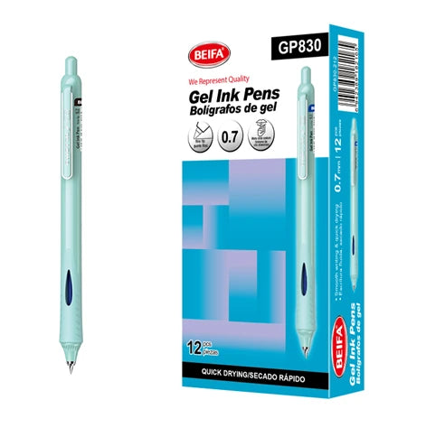 Beifa GP830 Gel Ink Pens.0.7 mm Blue - 1 Pen