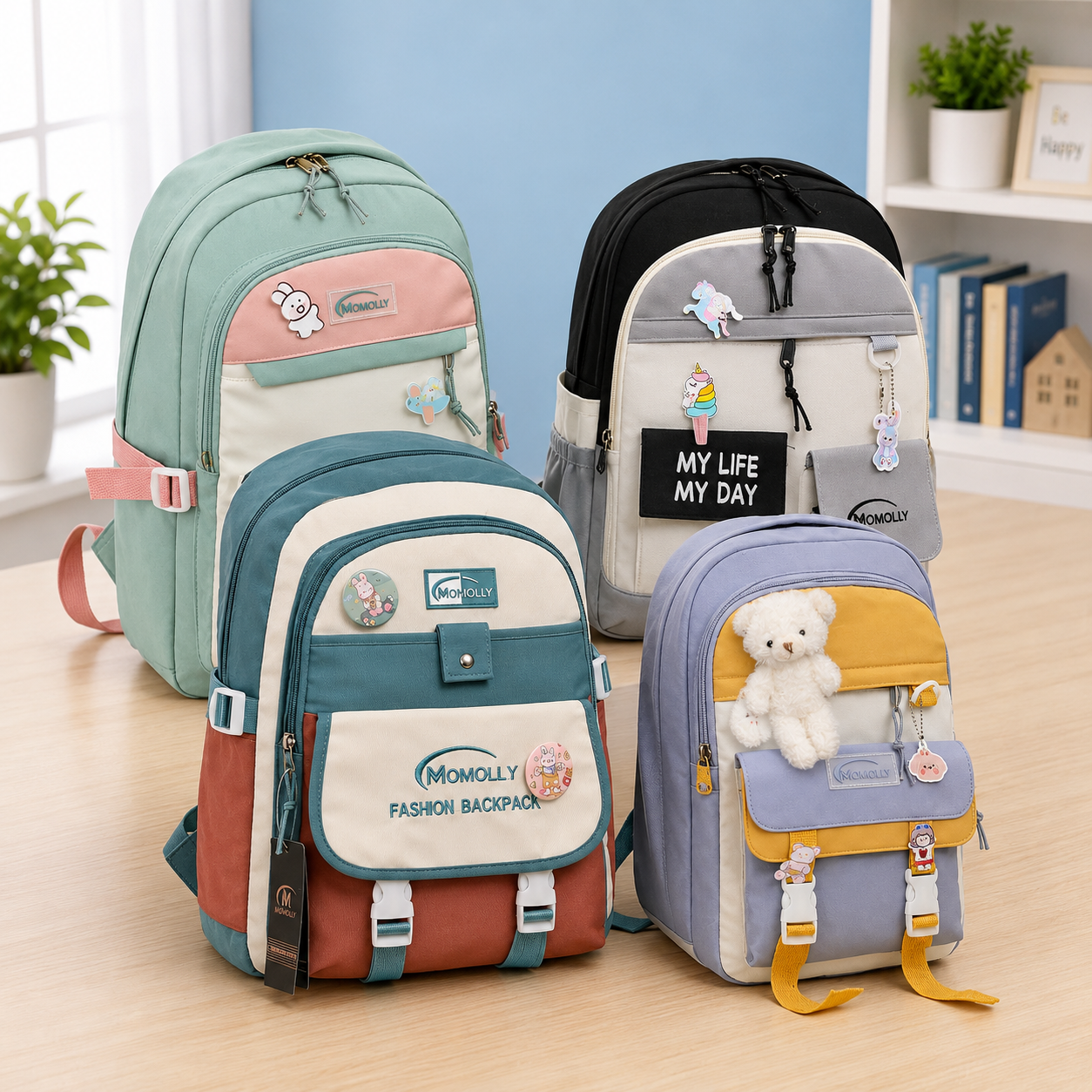 13 inch Kids 3D Kindergarten Jungle Backpack, Small with 2 Zippers (Copy)