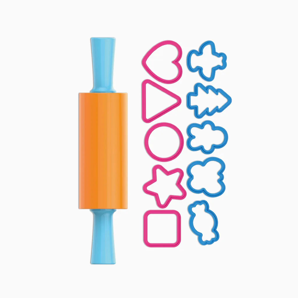 Keyroad Clay Shaping Tools – 10-Piece Molds and Rotary Cutting Wheel