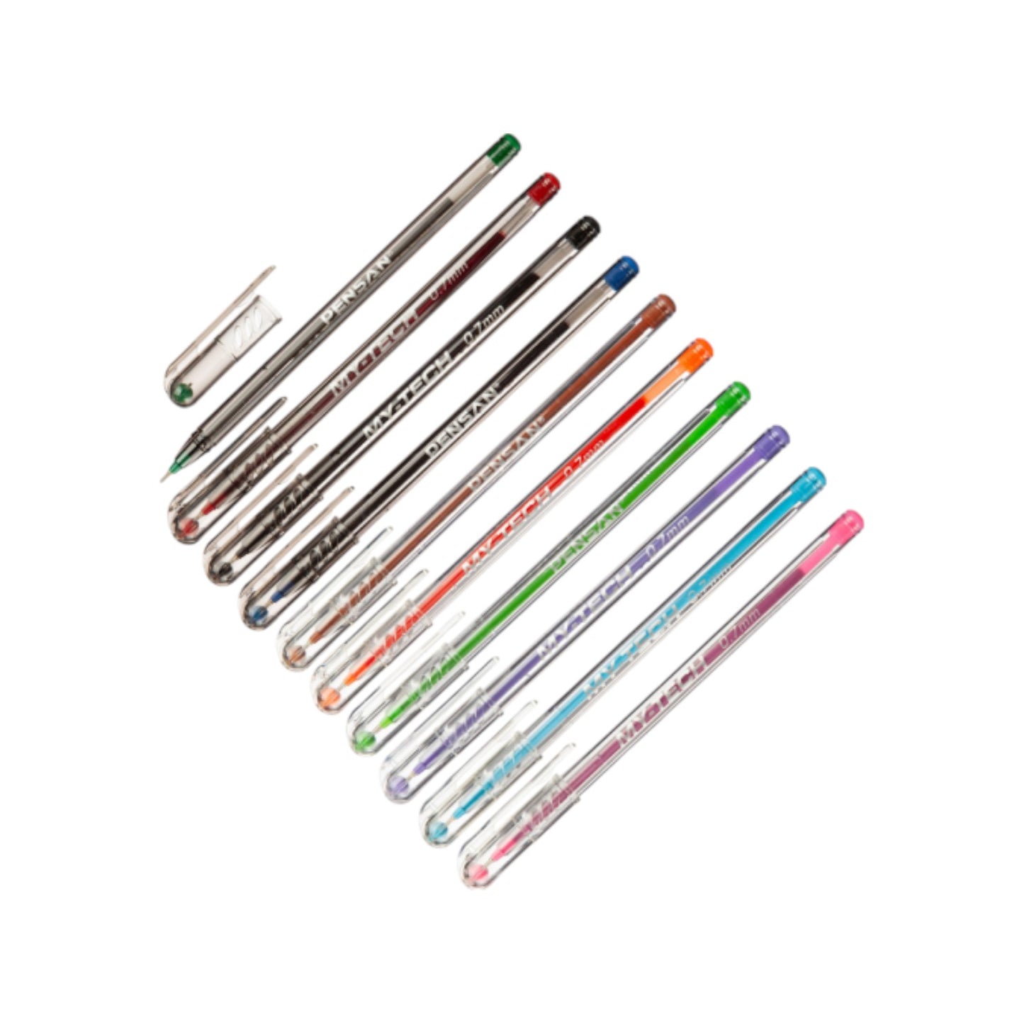 Pensan 2240-10, 0.7 mm. Ballpoint Pen – Set of 10 Colored Pens