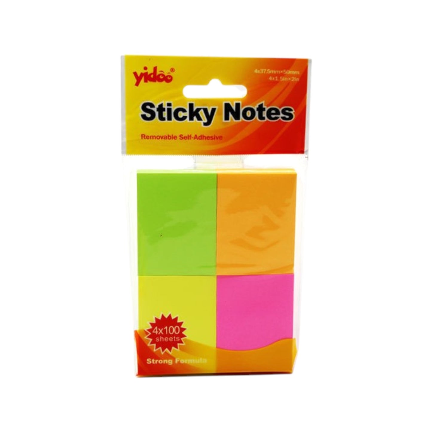 Sticky Note Self-Adhesive 37.5x50mm 4 Colors 100 Sheets