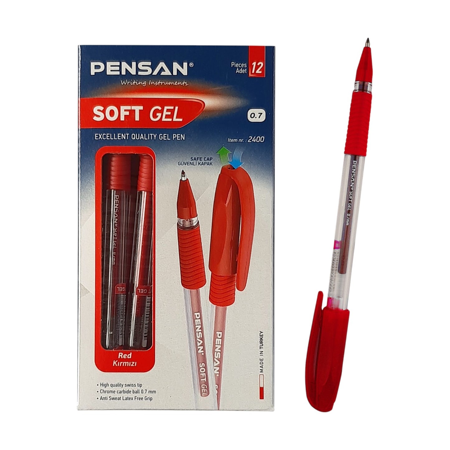 Pensan gel pen – 2400, 0.7 mm, Pens Multicolor