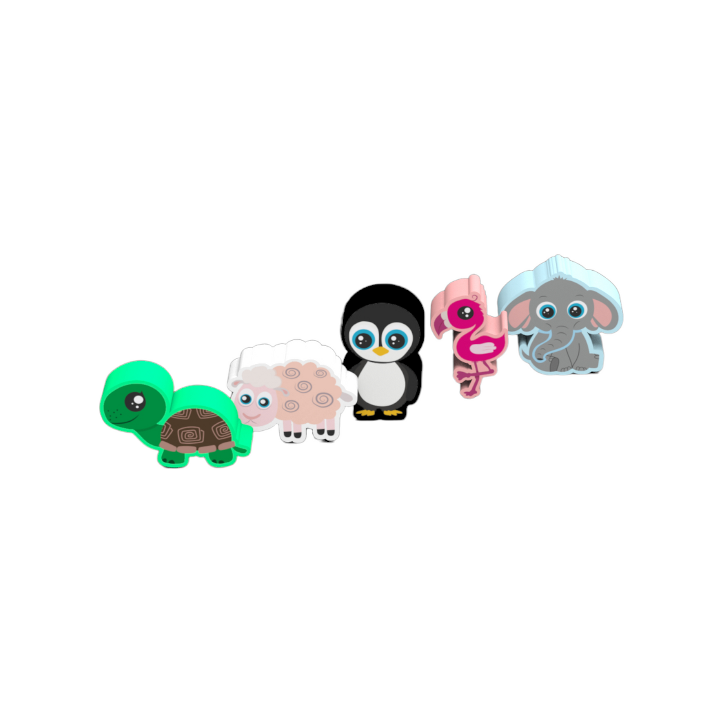 Silka Art 1036 ANIMAL Eraser – Set of 10 Pieces