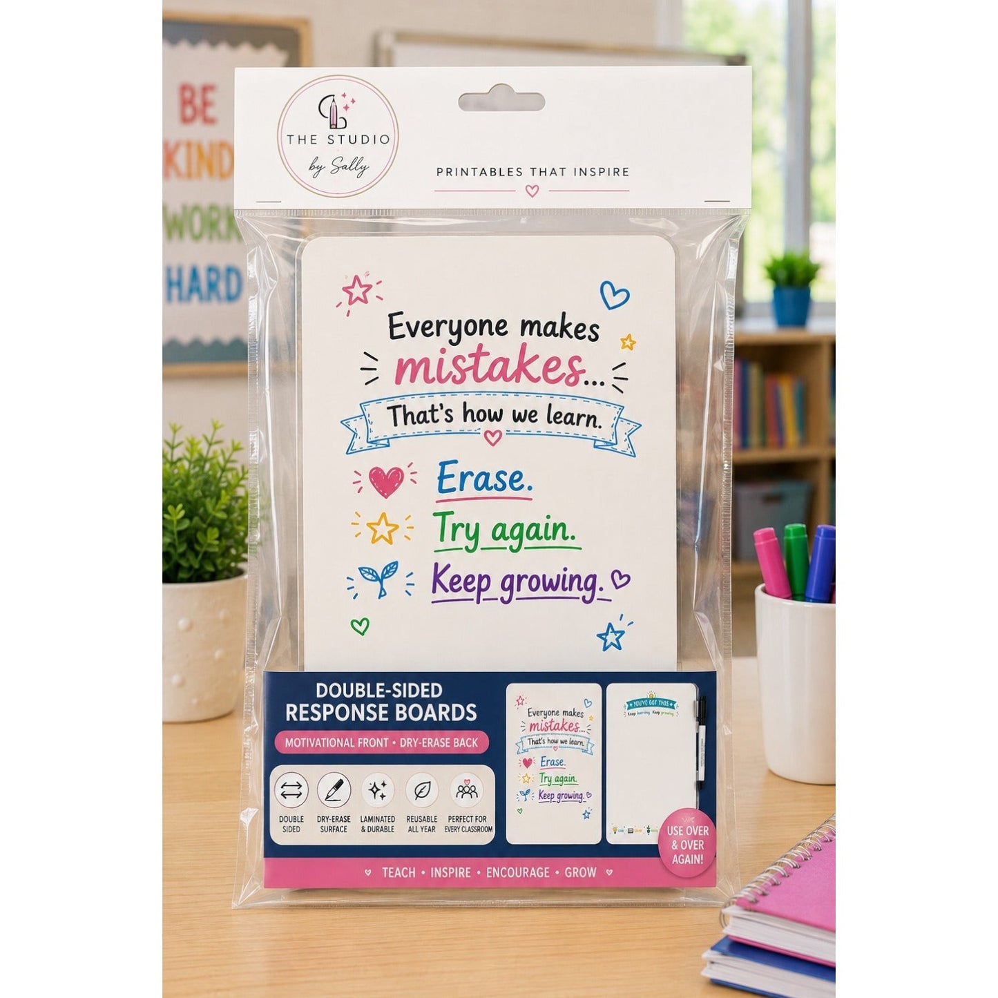 First Day of School Dry-Erase Response Board | Laminated Student Gift | Reusable Classroom Resource