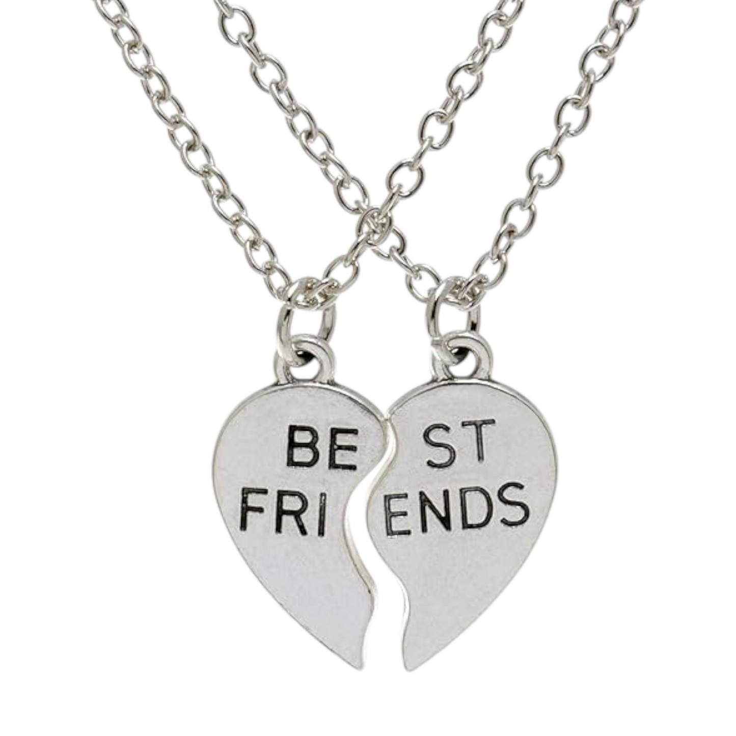 Two-petal Stitching Couple Necklace Heart-shaped Pendant Necklace