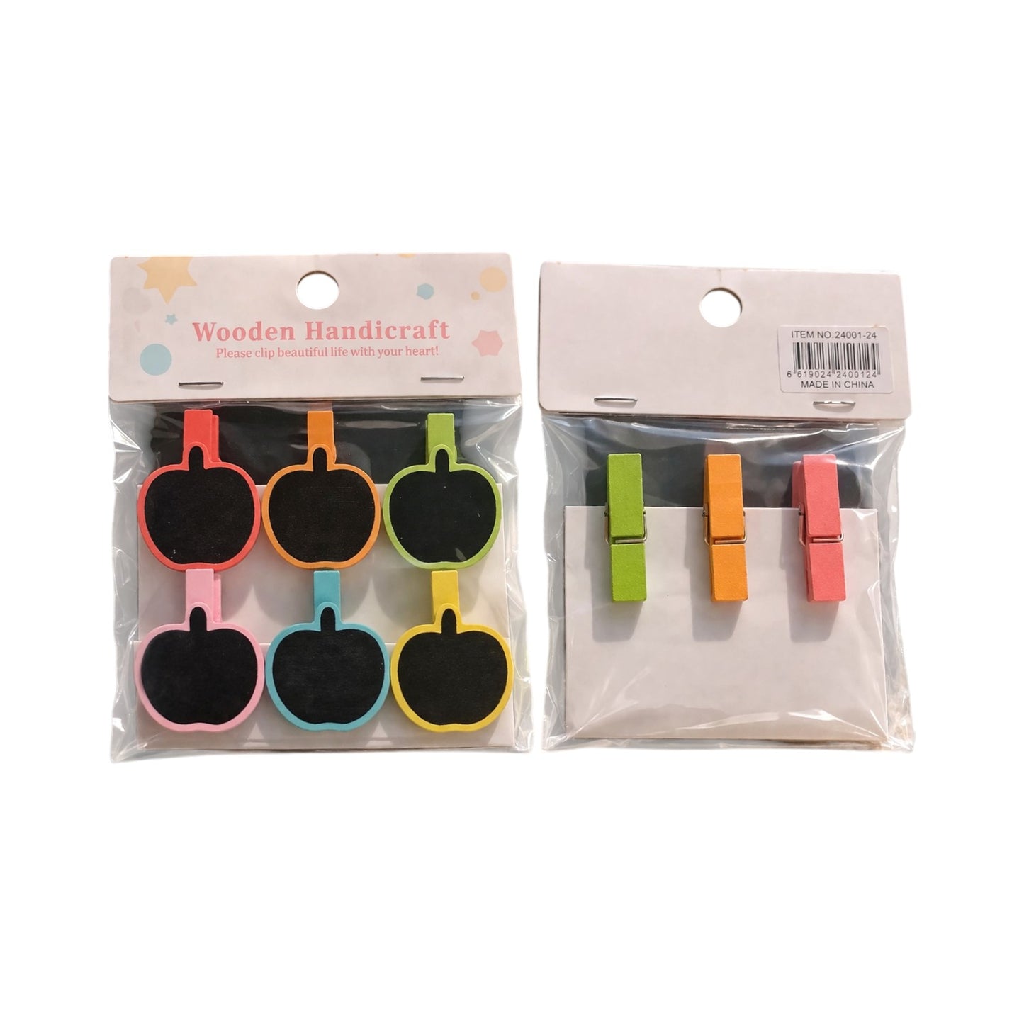 Mini Wooden Paper Clips – Pack of 6