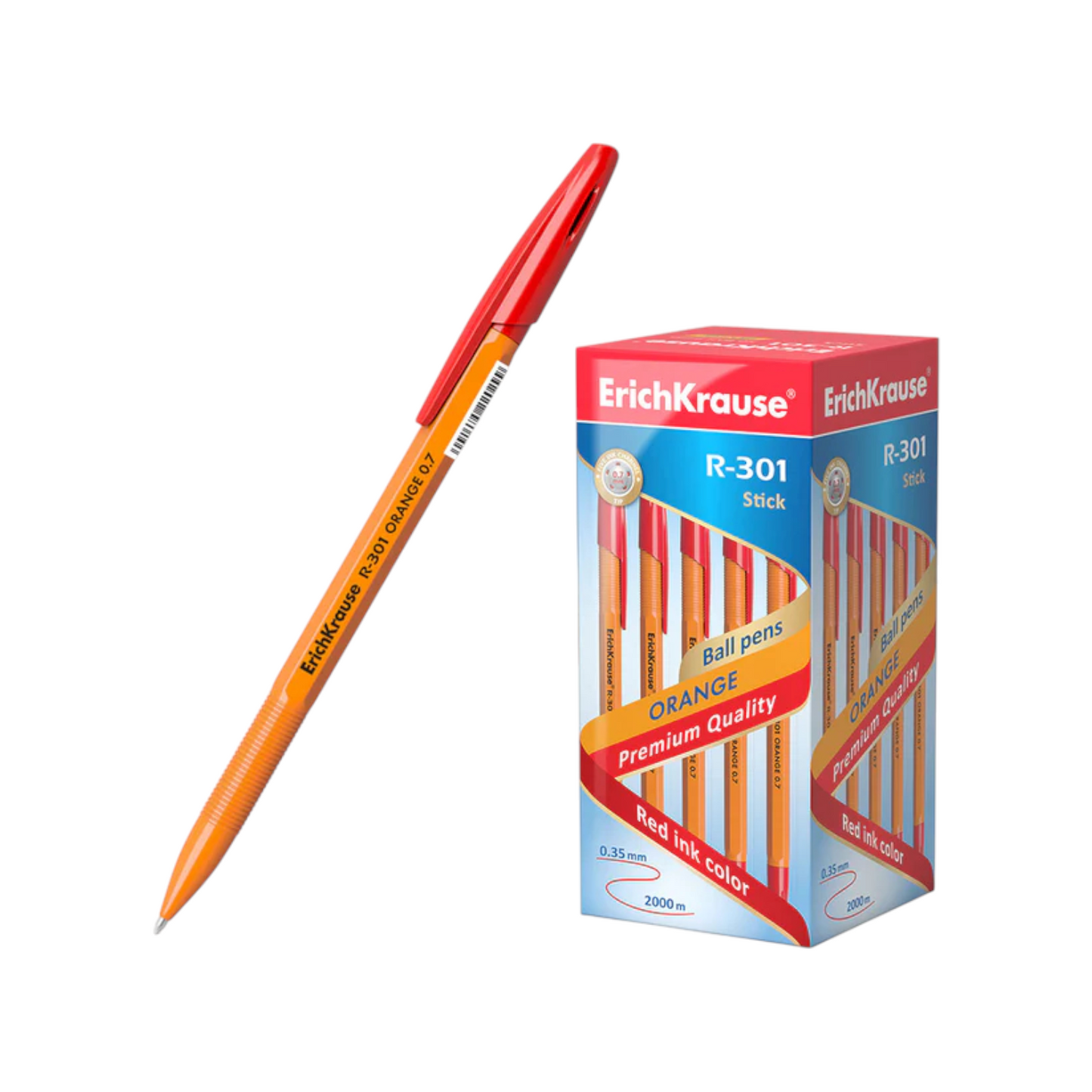 Ballpoint pen Erich Krause R-301 Stick Orange 0.7 Multicolor - 1 Pen