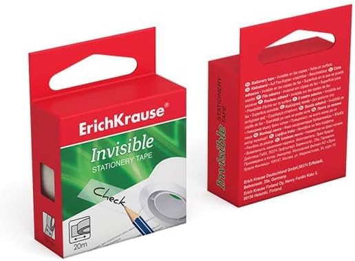 Erich Krause Office Tape Crystal Transparent 18mm 20m - Model Invisible 40197