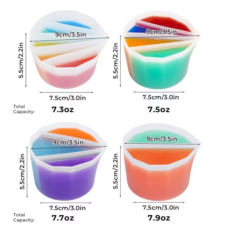 Split Cup for Paint Pouring,4 Different Sizes - Reusable