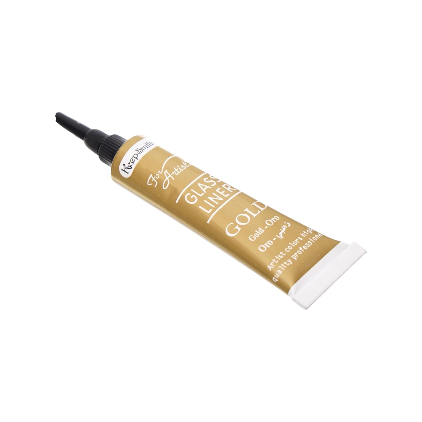 Golden Glass Liner Relief Tube, Crafted From Materials, Golden, 1 Tube