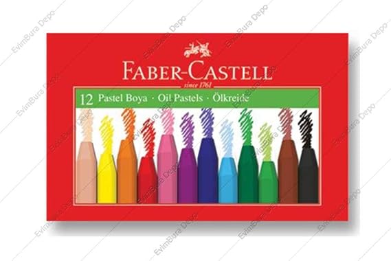 Faber-Castell Wax Crayons, Set of 12, Assorted Colors