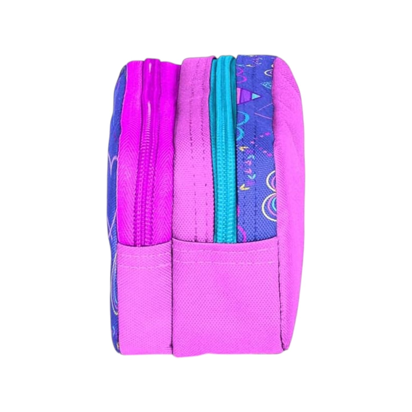 Coral High Kids Two Compartment Pencil case - Heart Patterned