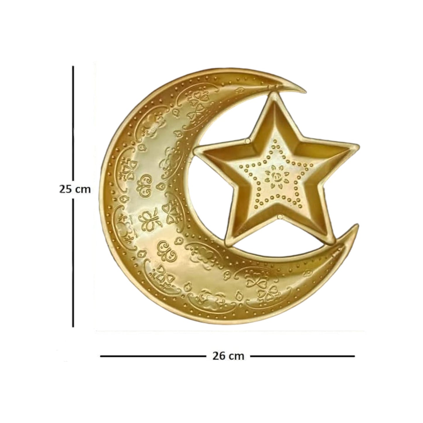 Star and Crescent Gold Plastic Plate