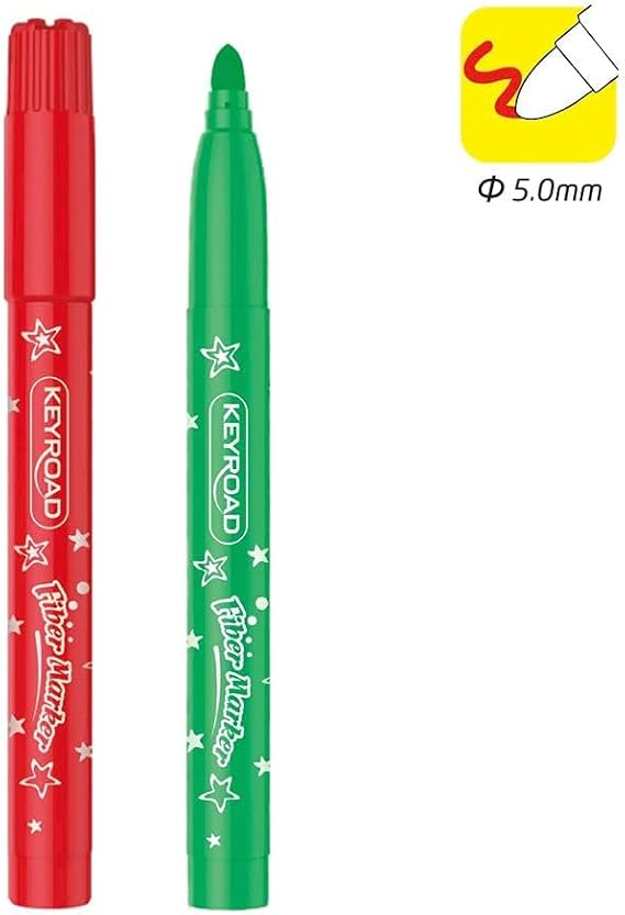 Keyroad Jumbo Felt Tip Pens, 12 Pieces