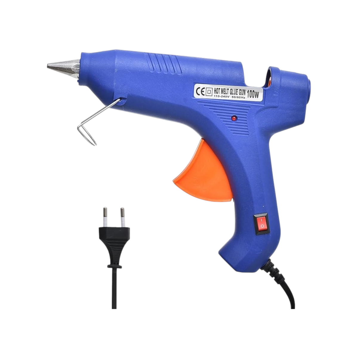 Elite Stationery House 100 watt blue hot melt glue gun with orange trigger and power switch for arts and crafts
