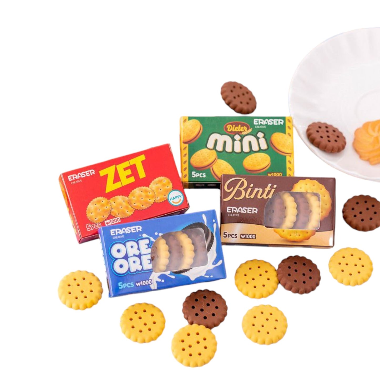 Cookies Erasers Zet / 5pcs