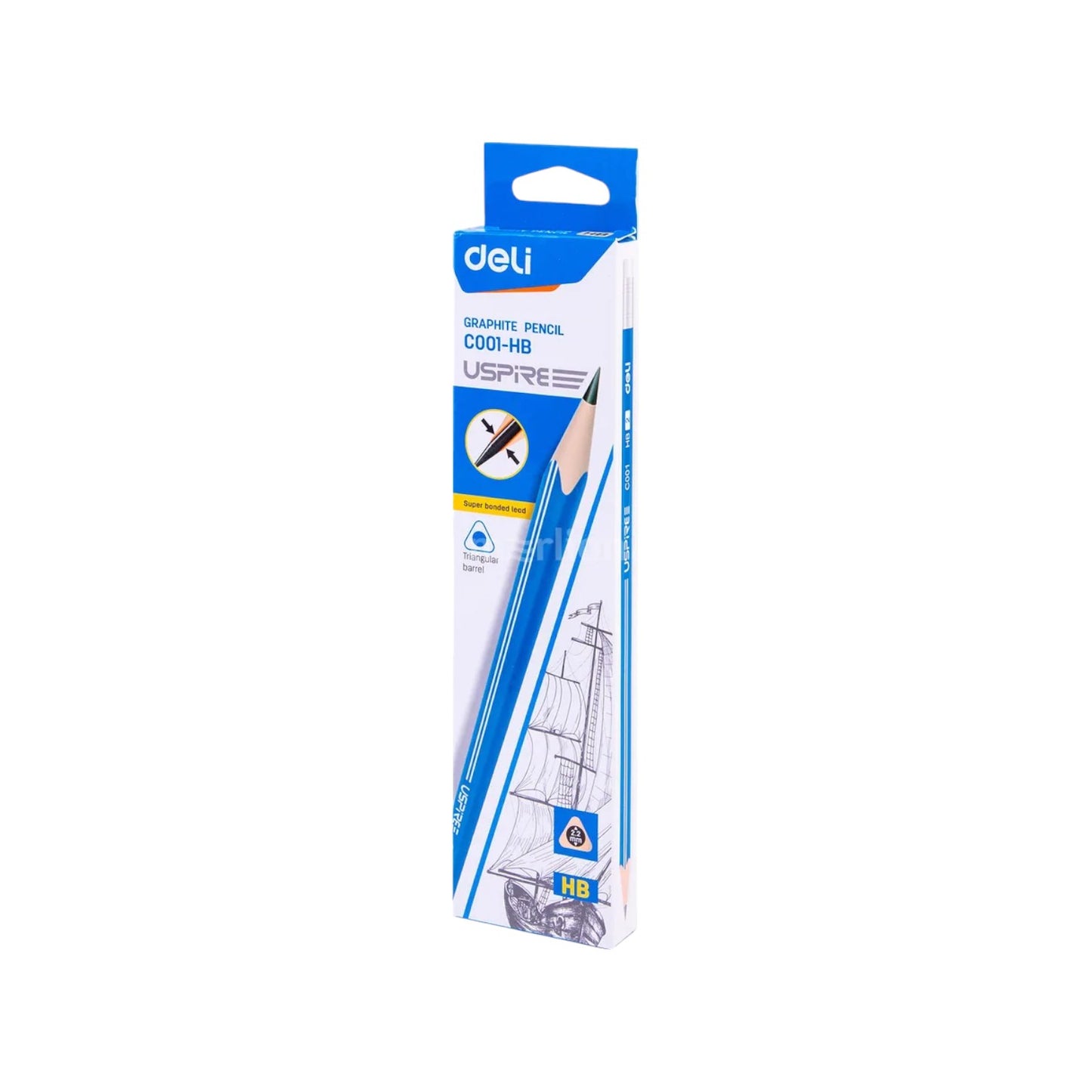 Deli Graphite Pencil C001-HB - Per Unit