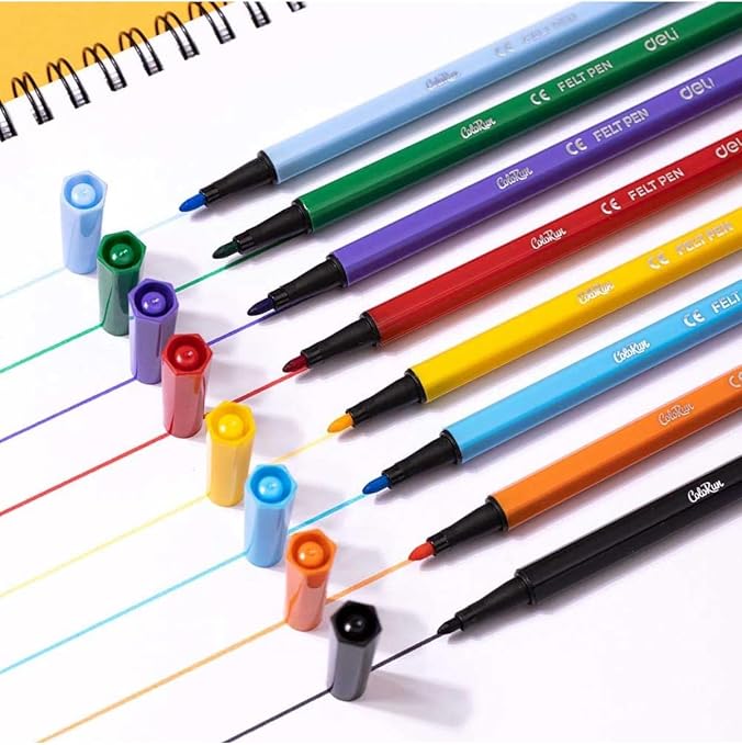Deli EC157-18 Felt Pen Set 18-Colors
