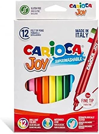 Carioca Joy Super Washable Felt Tip Pen Pack of 12