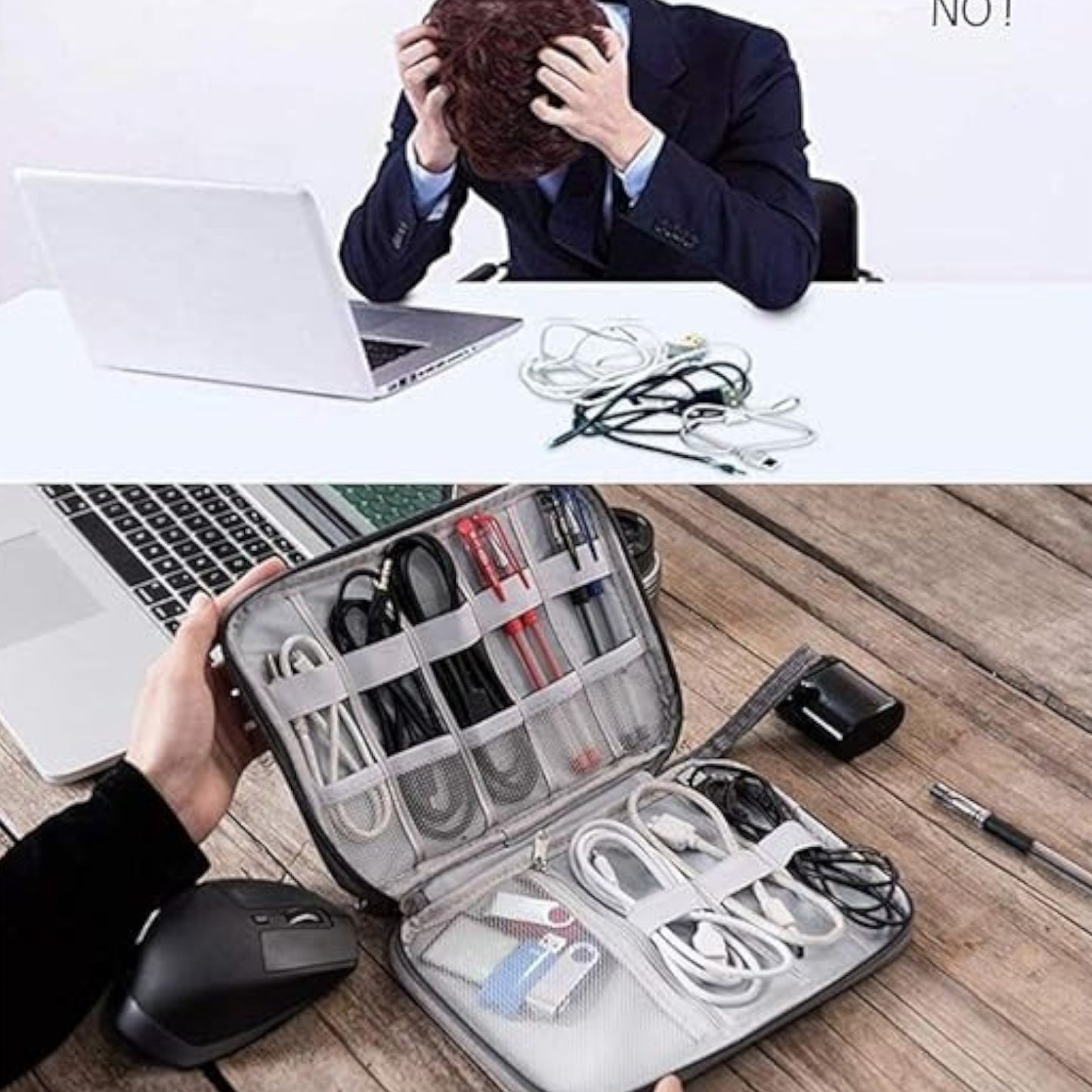 Travel Cable Organizer Bag Portable Cord Organizer Bag for Cable
