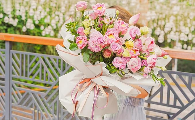 Flower Wrapping Paper, 1 Sheet - Waterproof - 1 Sheet