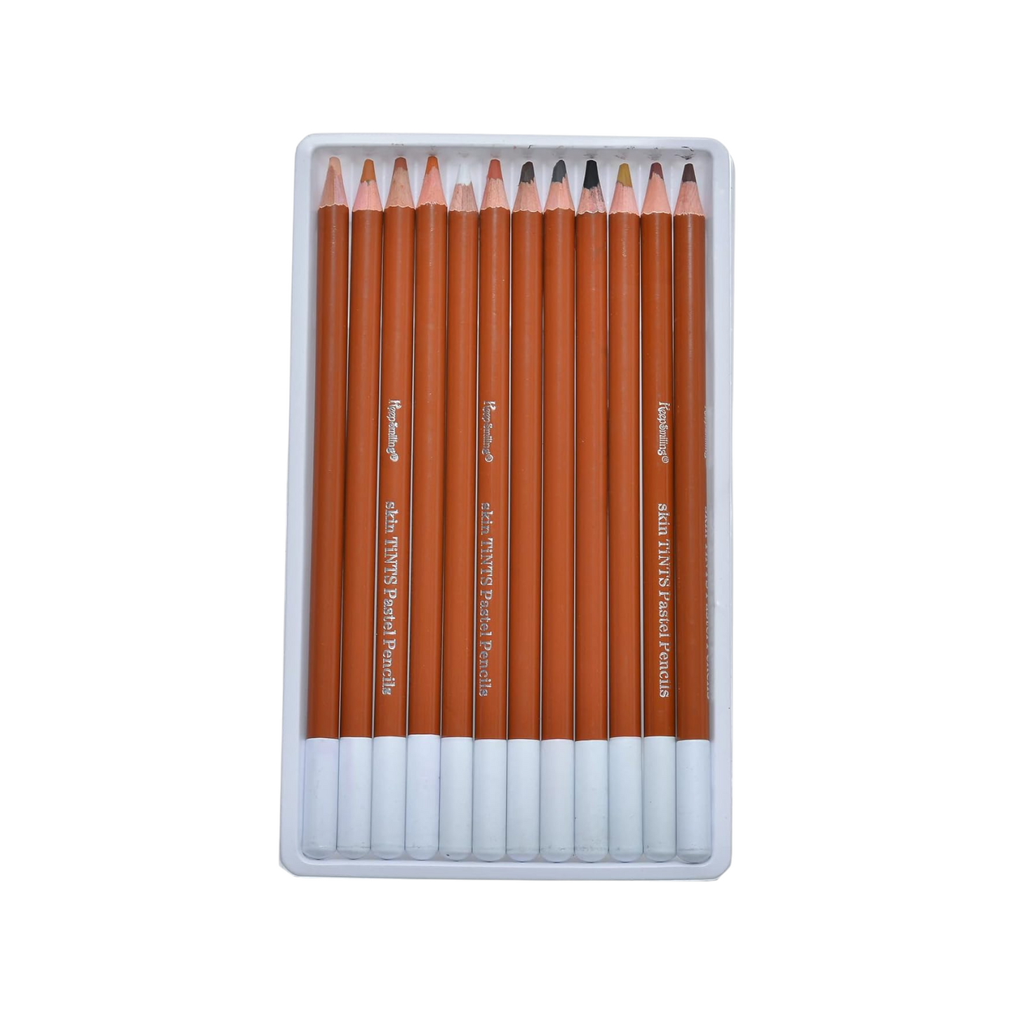 Keep Smiling TB-1030 Skin Tints Pastel Pencils Pack Of 12 Colours - Multi Color