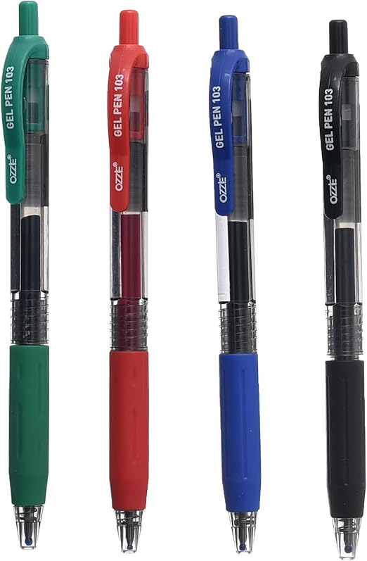 OZZIE Fast-Drying Gel Pen 0.7 mm – Set of 4 Pieces