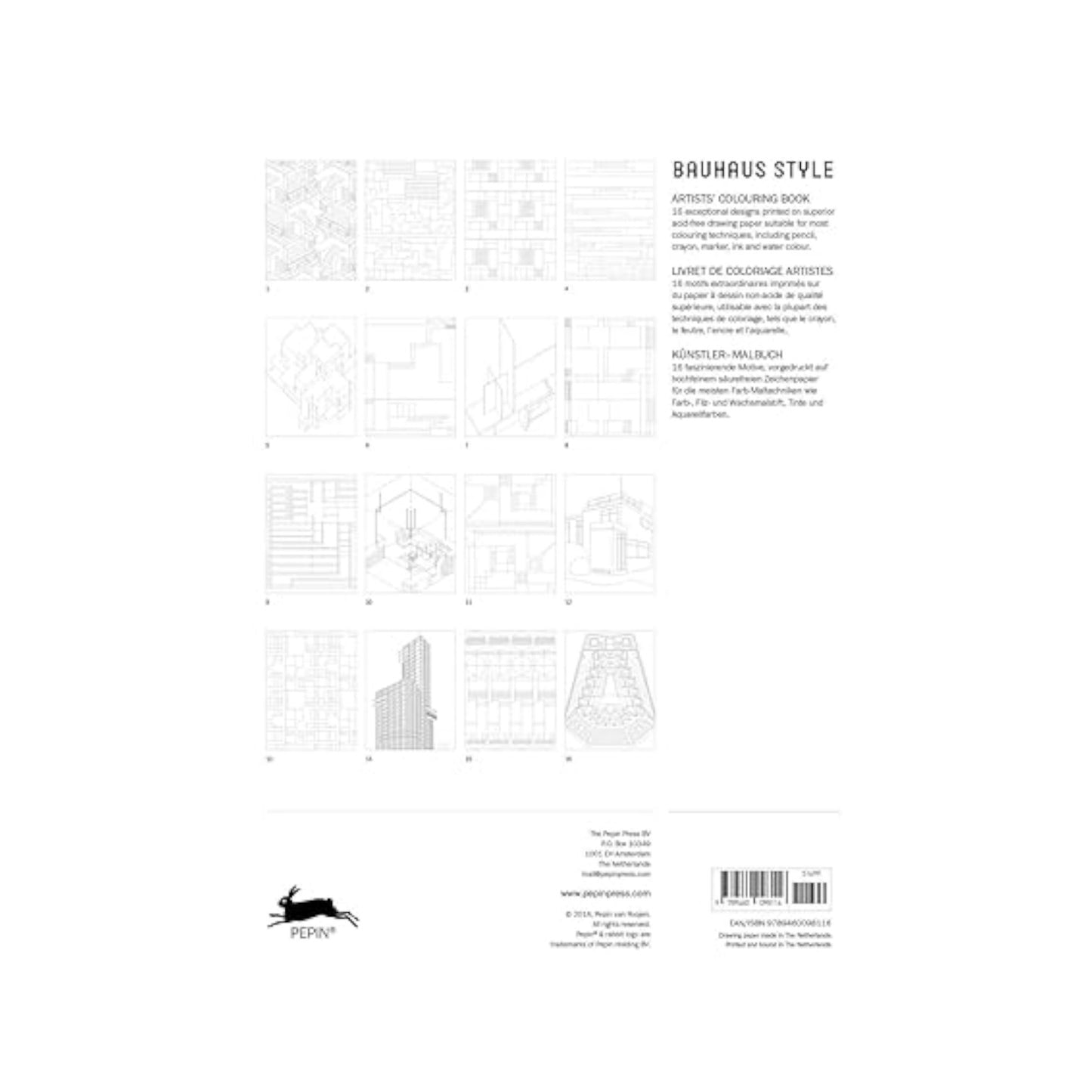 Bauhaus Style: Artists' Colouring Book Hardcover