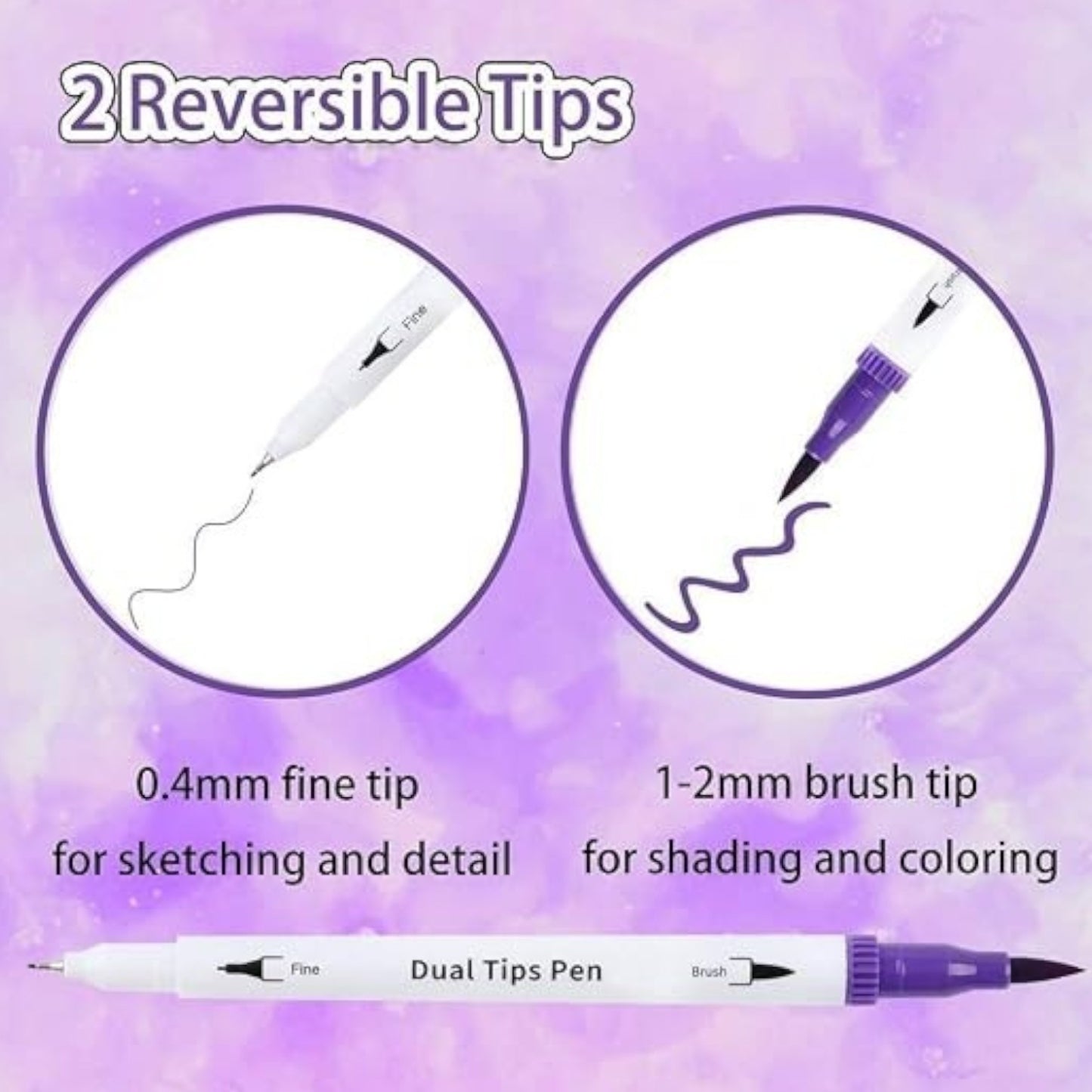 Mumoo Bear Colouring Pens, 100 Colours Art Watercolour Brush Pens Tip and Fine Tip
