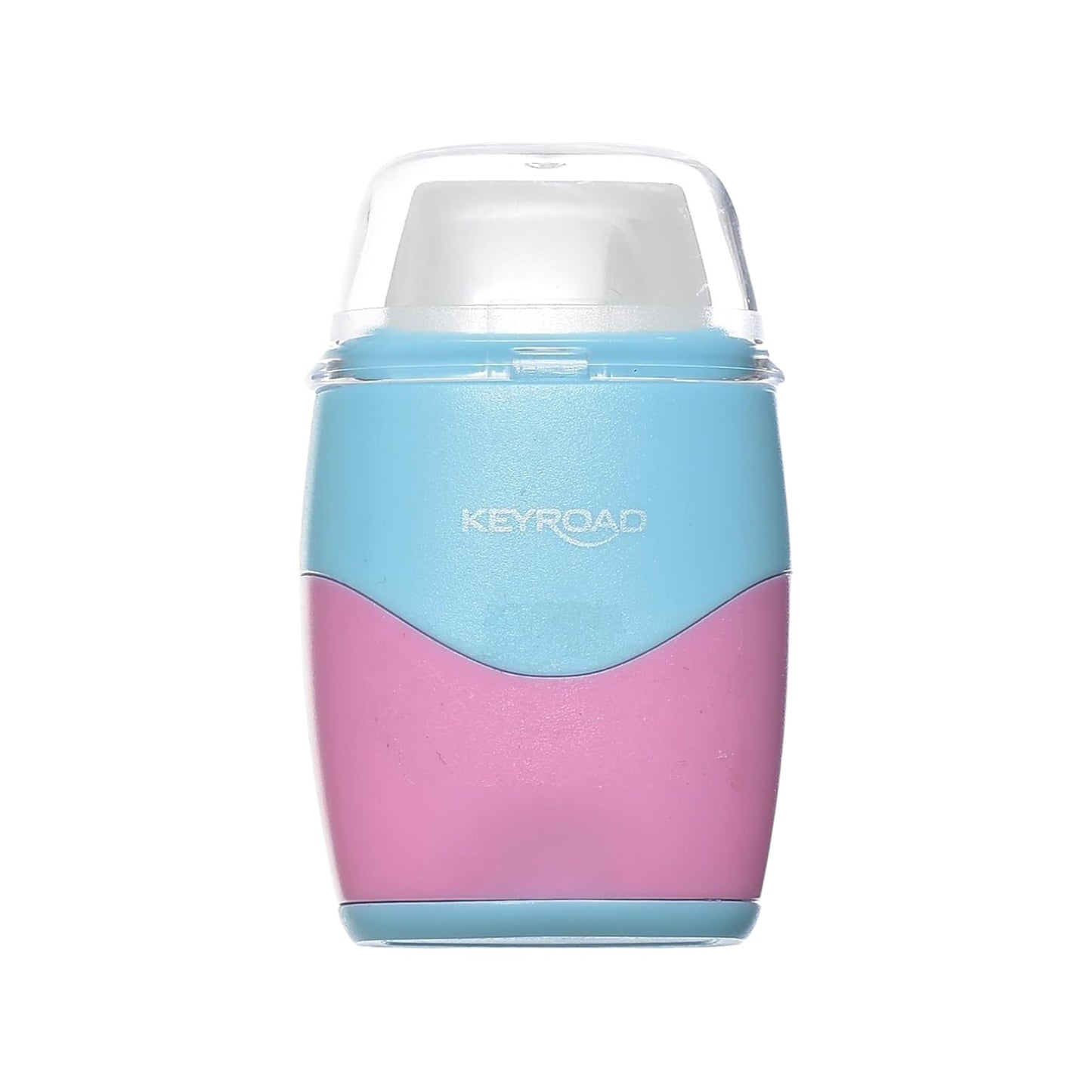 Keyroad Pastel Plastic Sharpener, 2 Holes, with Container and Eraser, Assorted Colors, Model KR972412