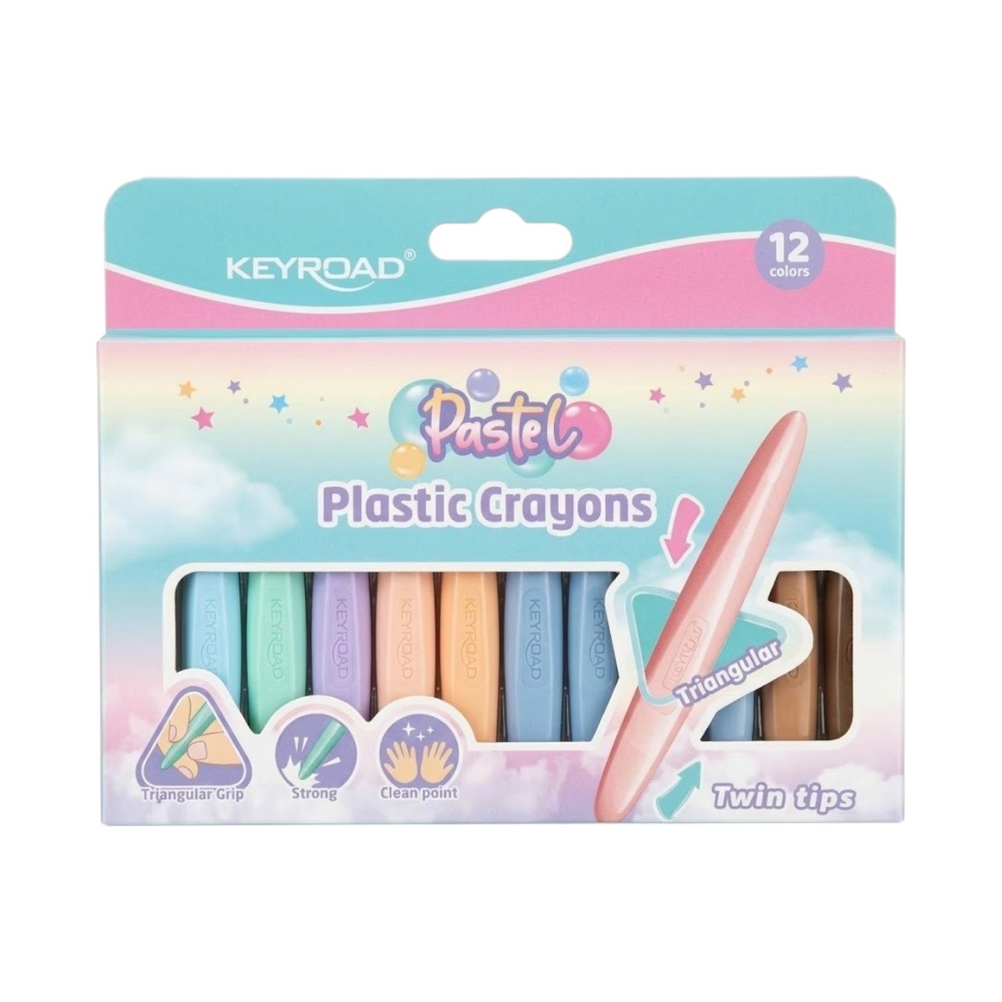 Keyroad double-Ended Pastel Wax Crayons - Model KR973343