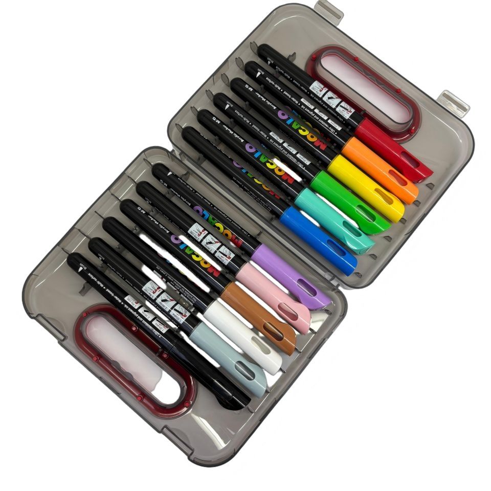 M&G MOCALO Acrylic Marker, brush tip - set of 12 & 24 colors