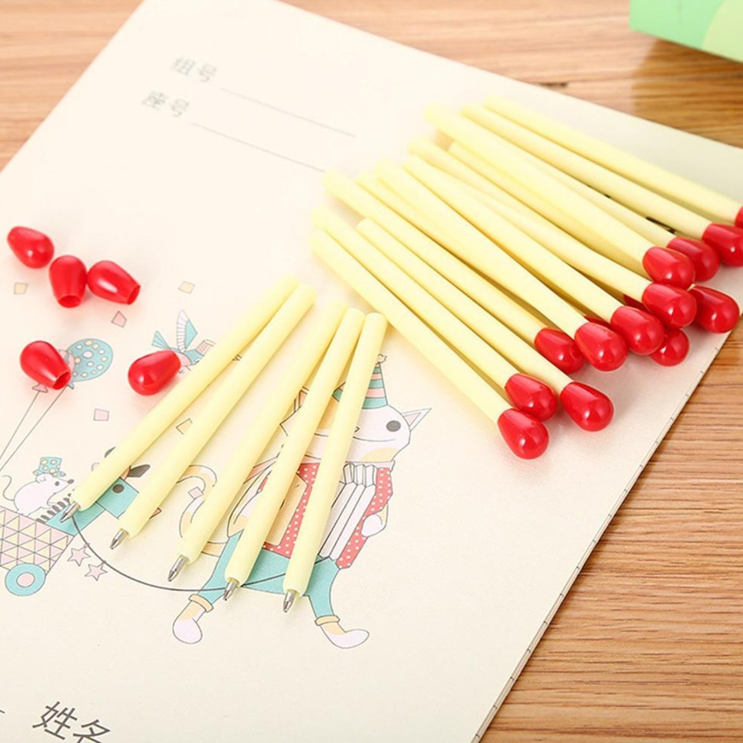 Portable Matchstick-Shaped Fun Ballpoint Pens - 1 pc.