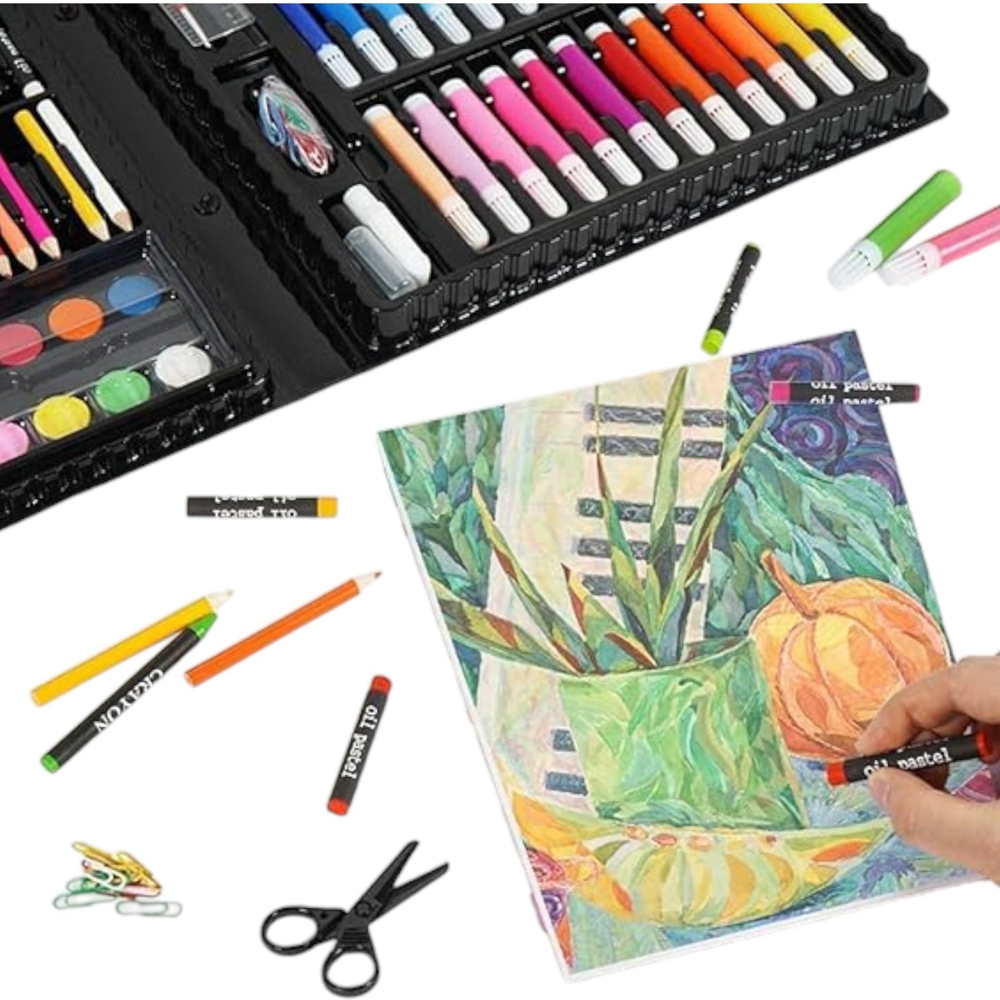 INNOVATIVE 150 Pcs Deluxe Art Set Art Supplies for Kids