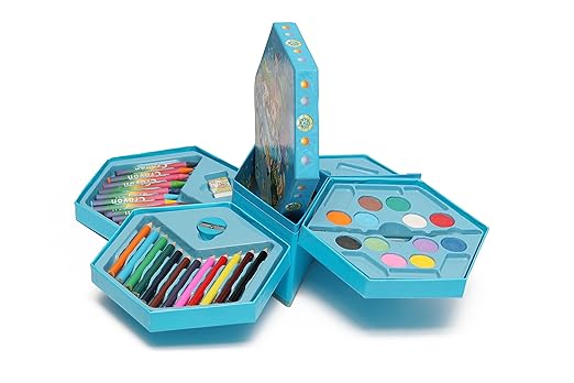 Smile Factory Color Pencil,Crayons, Water Color, Sketch Pen Art Set - (46 Pieces)