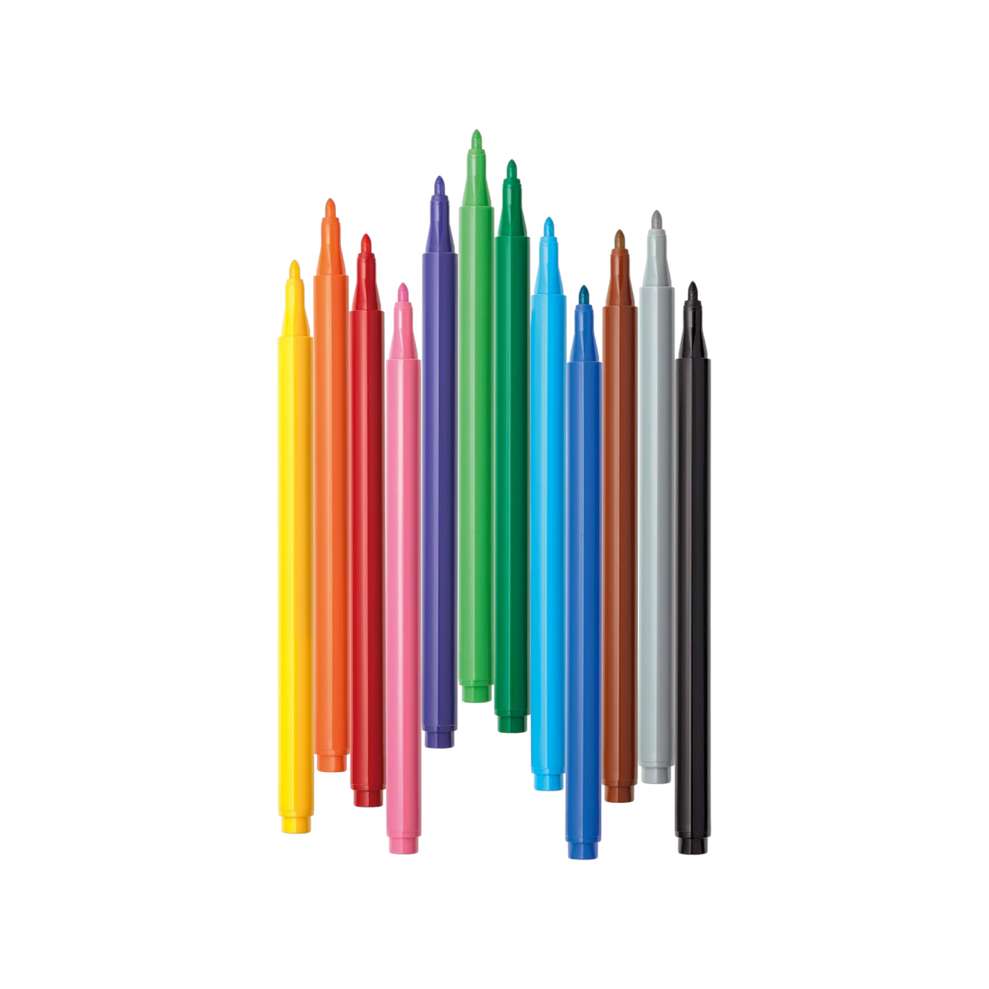 FIBRACOLOR Etafelt Colorito Delta 3 Fiber Pens - 12 Colors